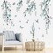 Watercolor Flower Vine Wall Stickers Blue Hanging Floral Tree Branch Wall Art Decals (Multi)